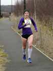 Sarah McDonald brings Jarrow in to contention senior womens Elswick Road Relays.